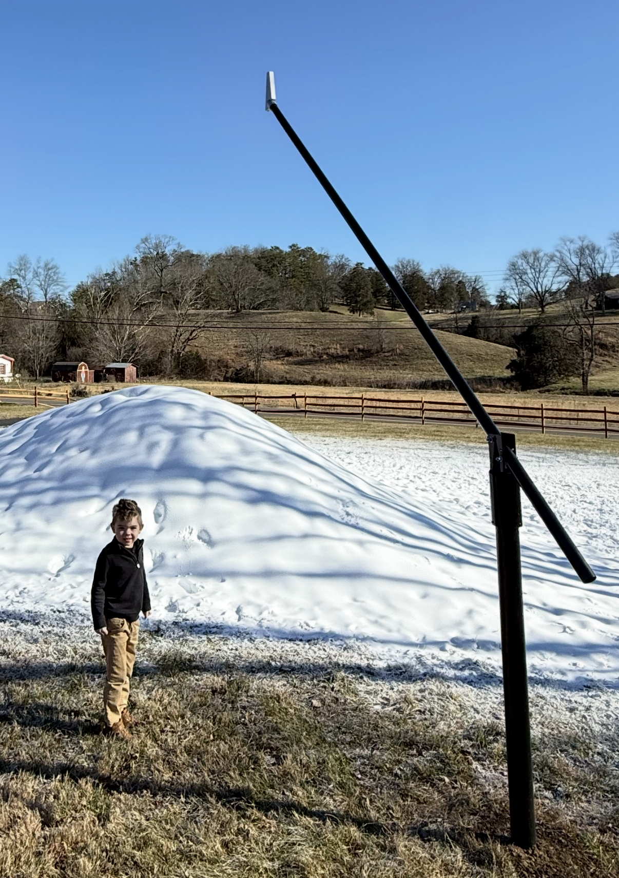 Snow pile at property