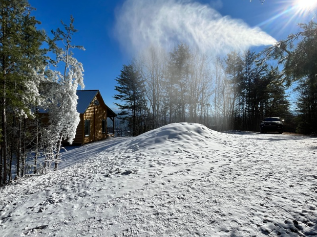 Guests enjoying snow experience
